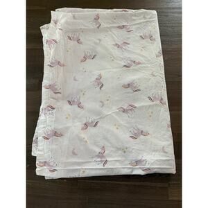 Crate & Barrel Kids Unicorn Flat Sheet Twin